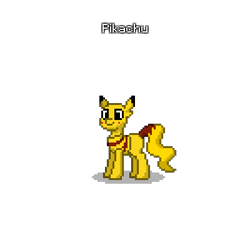 Size: 400x400 | Tagged: safe, artist:smartmars603, imported from derpibooru, pikachu, pony, pony town, pokémon, ponified