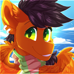 Size: 1000x1000 | Tagged: safe, artist:hiccupsdoesart, deleted from derpibooru, imported from derpibooru, oc, oc only, pegasus, pony, bust, ear fluff, icon, portrait, solo, wing fluff