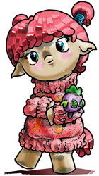 Size: 559x1000 | Tagged: safe, artist:davide76, imported from derpibooru, spike, oc, oc:molly, plushie