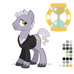 Size: 504x504 | Tagged: safe, artist:lissystrata, imported from derpibooru, doctor whooves, time turner, earth pony, pony, cutie mark, doctor who, hourglass, male, peter capaldi, ponified, reference sheet, simple background, solo, stallion, the doctor, transparent background, twelfth doctor, unshorn fetlocks