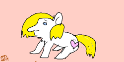 Size: 500x250 | Tagged: safe, artist:anonymous, imported from derpibooru, oc, oc:aryanne, earth pony, pony, /mlpol/, 1000 hours in ms paint, aryan, aryan pony, blonde, doodle, nazi, nazipone, oekaki