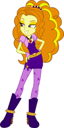 Size: 396x784 | Tagged: safe, artist:kimberlythehedgie, imported from derpibooru, adagio dazzle, equestria girls, rainbow rocks, boots, clothes, female, gem, hand on hip, high heel boots, leggings, lidded eyes, shoes, simple background, siren gem, smiling, solo, transparent background, vector