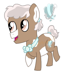 Size: 1536x1536 | Tagged: safe, artist:colorcodetheartist, imported from derpibooru, oc, oc:shining seas, pony, bowtie, colt, cute, hair tie, male, parent:cozy glow, parent:pipsqueak, parents:cozysqueak, reference sheet, smiling, spots, vector, watermark