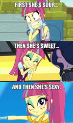 Size: 600x1010 | Tagged: safe, edit, edited screencap, imported from derpibooru, screencap, sci-twi, sour sweet, twilight sparkle, dance magic, equestria girls, friendship games, spoiler:eqg specials, memeful.com, sour patch kids