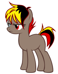 Size: 1296x1648 | Tagged: safe, artist:poniacz-internetuff, imported from derpibooru, oc, oc only, unnamed oc, earth pony, pony, blank flank, female, heterochromia, mare, simple background, solo, transparent background