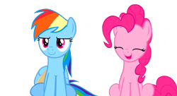 Size: 1920x1045 | Tagged: safe, artist:rainbow-ichili, imported from derpibooru, pinkie pie, rainbow dash, pony, daring done?, folder, sitting