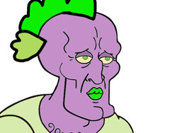 Size: 550x413 | Tagged: safe, edit, edited screencap, editor:undeadponysoldier, imported from derpibooru, screencap, spike, faic, handsome, handsome squidward, meme, spongebob squarepants, squidward tentacles