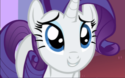 Size: 1497x939 | Tagged: safe, imported from derpibooru, screencap, rarity, pony, unicorn, rarity investigates, cropped, cute, female, looking at you, mare, puppy dog eyes, raribetes, smiling, solo, wide eyes