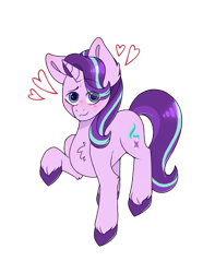 Size: 842x1066 | Tagged: safe, artist:thedefinitionofsad, imported from derpibooru, starlight glimmer, pony, unicorn, blushing, chest fluff, colored hooves, cute, ear fluff, eye clipping through hair, eyebrows, eyebrows visible through hair, female, glimmerbetes, heart, heart eyes, leg fluff, simple background, solo, transparent background, unshorn fetlocks, wingding eyes