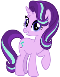 Size: 4093x5247 | Tagged: safe, alternate version, artist:andoanimalia, imported from derpibooru, starlight glimmer, pony, unicorn, absurd resolution, eyelashes, eyeshadow, female, looking at you, makeup, raised hoof, simple background, smiling, smiling at you, solo, transparent background, vector