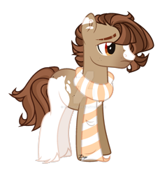 Size: 1280x1341 | Tagged: safe, artist:dianamur, imported from derpibooru, oc, oc only, earth pony, pony, clothes, deviantart watermark, male, obtrusive watermark, scarf, simple background, solo, stallion, transparent background, watermark