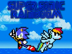 Size: 800x600 | Tagged: safe, artist:srdv, imported from derpibooru, rainbow dash, crossover, pixel art, sonic the hedgehog, sonic the hedgehog (series)