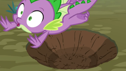 Size: 1280x720 | Tagged: safe, imported from derpibooru, screencap, spike, dragon, molt down, season 8, spoiler:s08, claws, flying, male, tail, winged spike, wings