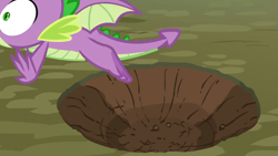 Size: 1280x720 | Tagged: safe, imported from derpibooru, screencap, spike, dragon, molt down, season 8, spoiler:s08, claws, flying, male, tail, winged spike, wings