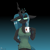 Size: 1280x1280 | Tagged: safe, artist:difis, artist:dumbf, deleted from derpibooru, imported from derpibooru, queen chrysalis, anthro, ladybug, beauty mark, breasts, changelings in the comments, cleavage, crown, floppy ears, gradient background, jewelry, mommy chrissy, mug, regalia, sleeveless, solo