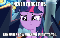 Size: 600x376 | Tagged: safe, edit, edited screencap, imported from derpibooru, screencap, twilight sparkle, alicorn, pony, the beginning of the end, bronybait, crying, end of ponies, female, impact font, mare, positive ponies, solo, twilight sparkle (alicorn)