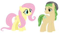 Size: 796x444 | Tagged: safe, artist:cheerful9, imported from derpibooru, fluttershy, sandalwood, pony, equestria girls ponified, female, male, ponified, sandalshy, shipping, straight