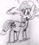 Size: 2756x3142 | Tagged: safe, artist:debmervin, imported from derpibooru, applejack, pony, cute, exclamation point, female, jackabetes, monochrome, question mark, sketch, solo, traditional art