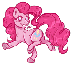 Size: 1280x1143 | Tagged: safe, artist:hannahtailz, imported from derpibooru, pinkie pie, pony, female, simple background, solo, transparent background