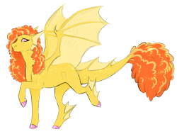 Size: 800x605 | Tagged: safe, artist:vindhov, imported from derpibooru, oc, oc only, half-siren, hybrid, pony, colored hooves, crack ship offspring, fetlock fins, fins, interspecies offspring, magical lesbian spawn, offspring, parent:adagio dazzle, parent:fluttershy, raised hoof, simple background, spread wings, transparent background, wings