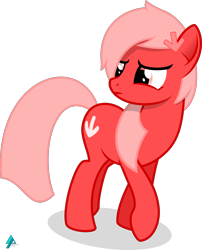 Size: 1600x1983 | Tagged: safe, artist:arifproject, imported from derpibooru, oc, oc only, oc:downvote, pony, derpibooru, derpibooru ponified, looking back, meta, ponified, simple background, solo, transparent background, vector