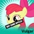 Size: 746x746 | Tagged: safe, imported from derpibooru, apple bloom, earth pony, pony, derpibooru, friendship is witchcraft, buy some apples, female, filly, hilarious in hindsight, icon, meme, meta, meta:vulgar, official spoiler image, prank, solo, spoiler joke, spoiler tag, spoilered image joke, vulgar