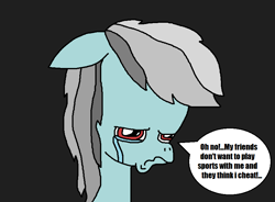 Size: 844x621 | Tagged: safe, artist:logan jones, imported from derpibooru, rainbow dash, pony, party of one, 1000 hours in ms paint, alternate scenario, black and white, crying, dashamena, depressed, episode idea, grayscale, hair, implied episode rehash, monochrome, monochrome dash, sad