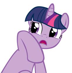 Size: 886x902 | Tagged: safe, artist:craftybrony, imported from derpibooru, twilight sparkle, pony, unicorn, it's about time, disgusted, female, mare, open mouth, reaction image, simple background, solo, transparent background, unicorn twilight, vector