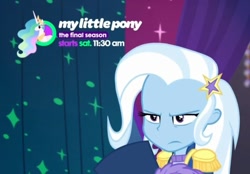 Size: 998x695 | Tagged: safe, imported from derpibooru, screencap, princess celestia, trixie, equestria girls, equestria girls series, spring breakdown, spoiler:eqg series (season 2), trixie is not amused, unamused