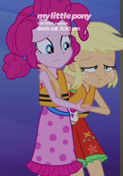 Size: 756x1080 | Tagged: safe, imported from derpibooru, screencap, applejack, pinkie pie, equestria girls, equestria girls series, spring breakdown, spoiler:eqg series (season 2), cropped, helping