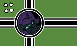 Size: 900x541 | Tagged: safe, artist:plunger, edit, editor:apex soundwave, imported from derpibooru, oc, oc:nyx, alicorn, pony, /mlp/, 4chan, alicorn oc, female, filly, flag, kek, kekistan, kill it with fire, notsobot, op is on drugs, shitposting