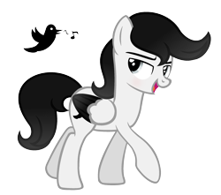 Size: 2380x2100 | Tagged: safe, artist:darbypop1, imported from derpibooru, oc, oc only, oc:blackbird sings, pegasus, pony, male, simple background, solo, stallion, transparent background, two toned wings