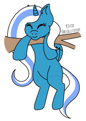 Size: 753x1061 | Tagged: safe, artist:cartoonycanine, imported from derpibooru, oc, oc only, oc:fleurbelle, alicorn, pony, alicorn oc, eyes closed, happy, hold on, long hair, long mane, long tail, simple background, smiling, solo, transparent background, tree, tree branch