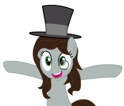 Size: 2087x1785 | Tagged: safe, artist:chipmagnum, imported from derpibooru, oc, oc only, earth pony, pony, female, hat, mare, monocle, simple background, solo, top hat, transparent background