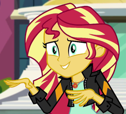 Size: 1119x1014 | Tagged: safe, imported from derpibooru, screencap, sunset shimmer, equestria girls, mirror magic, spoiler:eqg specials, cropped, female, geode of empathy, jewelry, magical geodes, necklace, solo