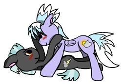 Size: 517x358 | Tagged: safe, artist:kev-darkhood, edit, imported from derpibooru, cloudchaser, thunderlane, pony, female, male, shipping, straight, thunderchaser, vector