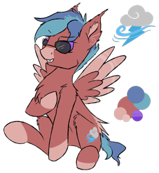 Size: 1184x1288 | Tagged: safe, artist:rhythmpixel, imported from derpibooru, oc, oc only, oc:tempest stormwind, pegasus, pony, colored wings, cutie mark, glasses, male, simple background, solo, stallion, transparent background