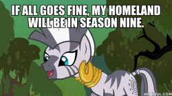 Size: 600x337 | Tagged: safe, edit, edited screencap, imported from derpibooru, screencap, zecora, season 9, the cutie pox, caption, image macro, impact font, memeful.com, rhyme, text, wishful thinking