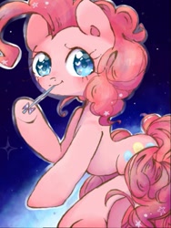 Size: 385x512 | Tagged: safe, artist:naginiko, imported from derpibooru, pinkie pie, earth pony, pony, cute, diapinkes, female, heart eyes, mare, solo, stars, wingding eyes