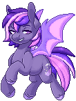Size: 110x145 | Tagged: safe, artist:ak4neh, imported from derpibooru, oc, oc only, oc:midnight mist, bat pony, pony, animated, female, gif, mare, pixel art, simple background, solo, transparent background