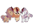 Size: 2500x2000 | Tagged: safe, artist:andromedasparkz, imported from derpibooru, apple bloom, scootaloo, sweetie belle, kirin, cutie mark crusaders, eyes closed, female, kirin apple bloom, kirin-ified, simple background, smiling, species swap, transparent background