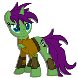 Size: 1800x1800 | Tagged: safe, artist:ponkus, imported from derpibooru, oc, oc only, oc:six-shooter, pony, unicorn, fallout equestria, angry, base used, clothing damage, female, knee pads, mare, outfit, solo