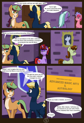 Size: 4750x7000 | Tagged: safe, artist:chedx, imported from derpibooru, clover the clever, oc, oc:nightfall star, earth pony, pony, unicorn, comic:mlp old tales, absurd resolution, academy, adventure, alternate timeline, comic, fanfic, fantasy