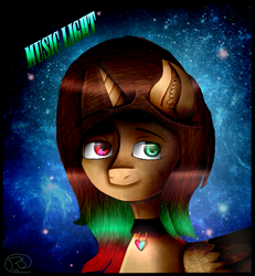 Size: 1673x1812 | Tagged: safe, imported from derpibooru, oc, alicorn, pony, alicorn oc, collar, female, heart, space background