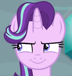 Size: 401x429 | Tagged: safe, imported from derpibooru, screencap, starlight glimmer, pony, unicorn, a matter of principals, cropped, episode needed, female, mare, plotting, plotting your demise, sinister, smiling, solo, starlight glimmer is best facemaker, up to no good