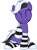 Size: 1338x1793 | Tagged: safe, artist:lightning stripe, derpibooru exclusive, imported from derpibooru, oc, oc only, oc:lightning stripe, pony, clothes, cute, eyes closed, front view, happy, makeup, ocbetes, one leg raised, show accurate, simple background, sitting, socks, solo, striped socks, stripes, transparent background