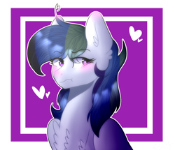 Size: 1280x1100 | Tagged: safe, artist:sparkledashyt, imported from derpibooru, oc, oc only, oc:sparkle dash, pegasus, pony, bust, female, magical lesbian spawn, mare, offspring, parent:rainbow dash, parent:twilight sparkle, parents:twidash, portrait, solo