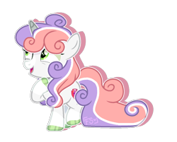 Size: 1144x920 | Tagged: safe, artist:foxysparkle, imported from derpibooru, sweetie belle, pony, alternate hair color, alternate hairstyle, female, simple background, solo, transparent background