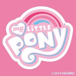 Size: 360x360 | Tagged: safe, imported from derpibooru, implied pinkie pie, my little pony logo, no pony, official, pinkie pie colors, pinkie pie month