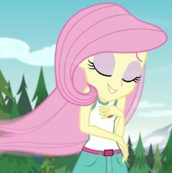 Size: 674x679 | Tagged: safe, imported from derpibooru, fluttershy, equestria girls, legend of everfree, clothes, cute, sleeveless, tanktop